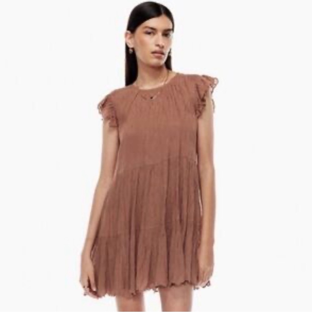Altar'd State pale pink Ruffle Mini Dress